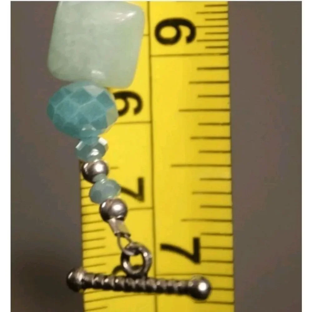 Handmade Sterling Silver Clasp and Jade Beaded Bracelet